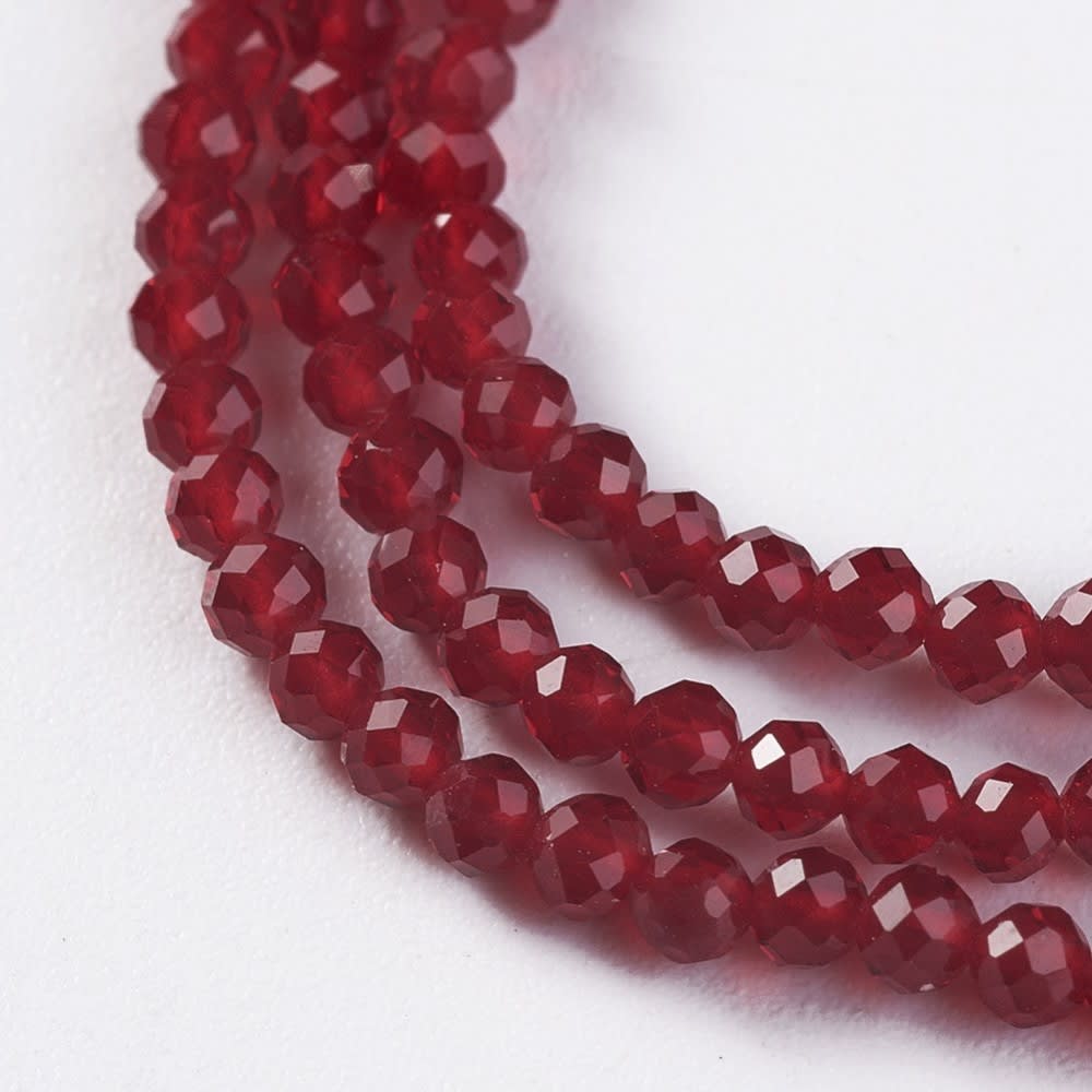 Crystal Rojoco CRISTAL AUSTRIACO POR TIRA 2MM ROJO OSCURO | Adri Accesorios