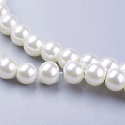 CRISTAL AUSTRIACO PERLA DE VIDRIO MARFIL 6MM APROX. 140PCS.1