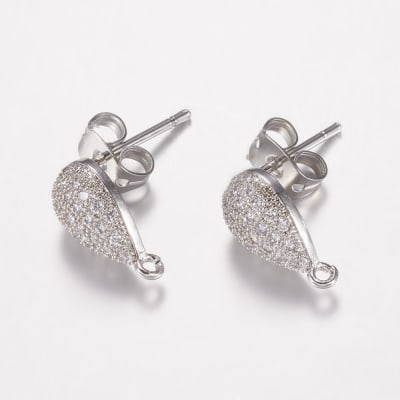 PENDIENTE B/PLATINO TIPO GOTA ZIRCON1
