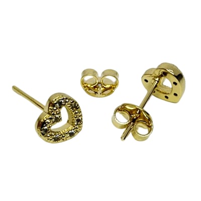 AROS LISTOS B/O 3MS MICROCIRCONES CORAZON HUECO 8MM