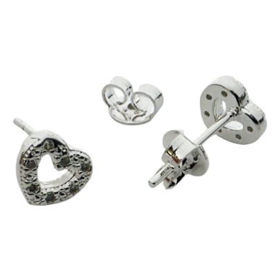 AROS LISTOS B/PLATA 925 MICROCIRCONES CORAZON HUECO 8MM1