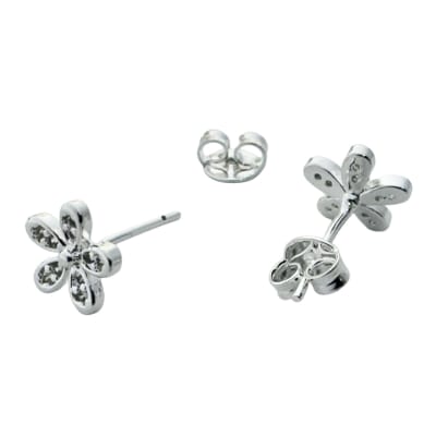 AROS LISTOS B/PLATA 925 FLOR 5 PETALOS 9X9 MM GALVANIZADO