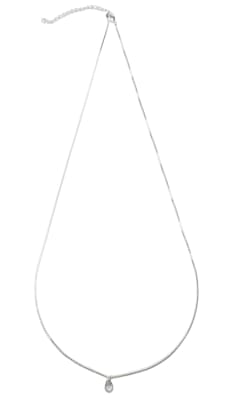 CADENA LISTA B/PLATA 925 PUNTO DE LUZ GOTITA MINI 45+6CM EXTENSION2