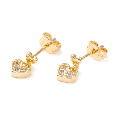 AROS LISTOS B/O CORAZON COLGADO ZIRCON 10X4MM