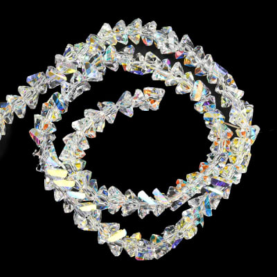CRISTAL AUSTRIACOS POR TIRA TRIANGULOS TORNASOL 4.5x4.5x5.5mm