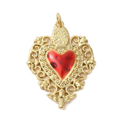 COLGANTE B/O CORAZON DETENTE CON FILIGRAMAS