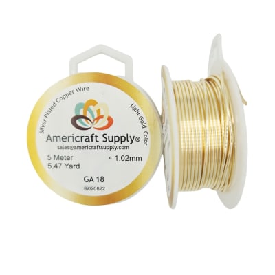 ALAMBRE AMERICRAFT SUPPLY LIGHT GOLD CALIBRE 18