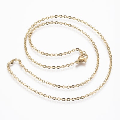 CADENA LISTA ACERO INOX. DORADO 50.8CM 1.5MM