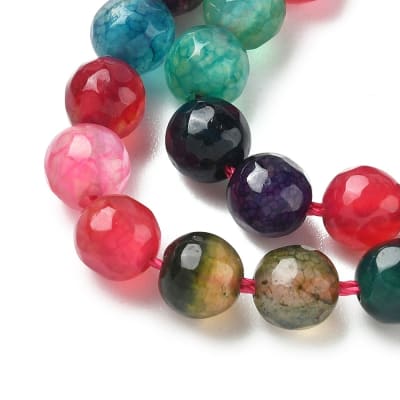 AGATA FACETADA NATURAL TEÑIDO COLORIDO 6MM APROX. 62PCS1