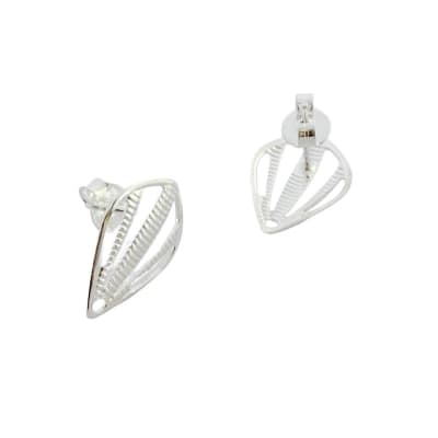 BASE DE ARO B/PLATA 925 GOTA CON HUECOS Y TEXTURA 16.5X12MM AGUJERO 0.8MM