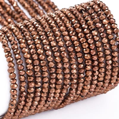 CRISTAL AUSTRIACO POR TIRA 2x1.5MM ELECTROPLATE BROWN