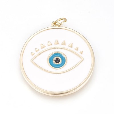 COLGANTE B/ORO OJO ESMALTADO GRD. 31X28MM1