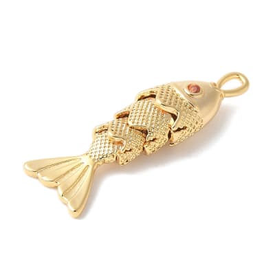 COLGANTE B/O 18K PESCADO CO OJO DE ZIRCON 27.5x9x5.5MM