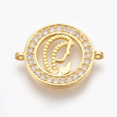 CONECTOR B/ORO VIRGEN MARIA C/ZIRCONES 22X17MM1