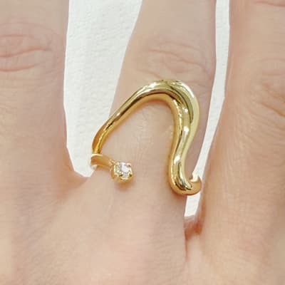 ANILLO POR TALLA B/O 3MS FORMA ORGANIZA Y MINI ZIRCON GALVANIZADO