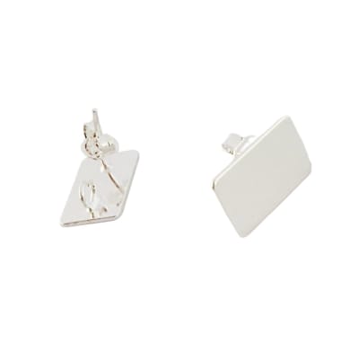 BASE DE ARO B/PLATA 925 RECTANGULAR PLANA 14X9MM CON ARGOLLA SOLDADA