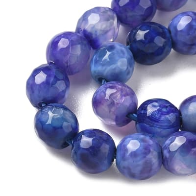 AGATA FACETADA NATURAL TEÑIDO AZUL ROYAL 6MM APROX. 62PCS