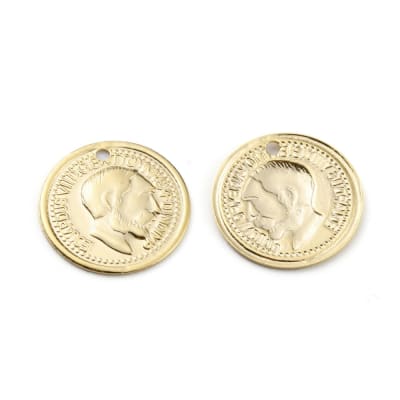 COLGANTE B/ORO MONEDA EDWARD VII 13MM