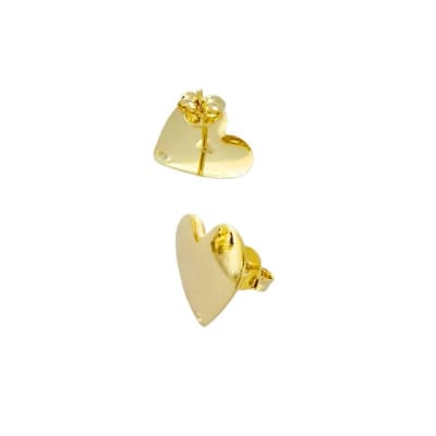 BASE ARO B/ORO 3MS  CORAZON TEXTURIZADO CONCAVO 18X14MM AGUJERO 0.7MM INCORPORADO EN LA PIEZA
