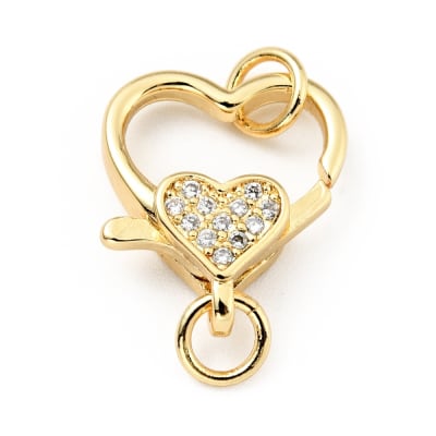 BROCHE LANGOSTA B/O TIPO CORAZON  ZIRCON 21MM