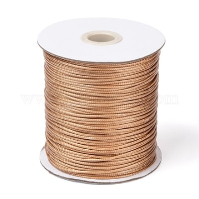 HILO DE POLIESTER ENCERADO 1.5MM PIEL DE SERPIENTE VARA DE ORO1