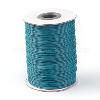 HILO DE POLIESTER ENCERADO 1MM PIEL DE SERPIENTE ACERO AZUL1