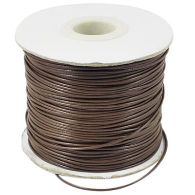 HILO DE POLIESTER ENCERADO PIEL DE SERPIENTE MARRON CAMELLO 1.5MM1