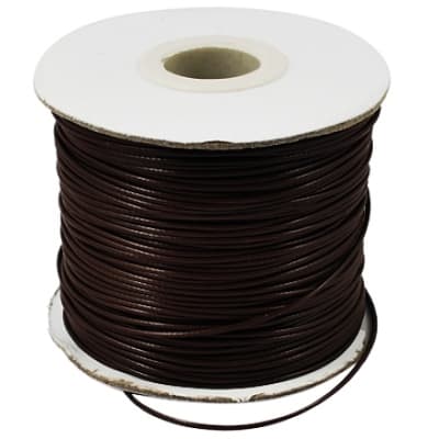 HILO DE POLIESTER ENCERADO PIEL DE SERPIENTE COCO MARRON 1.5MM1