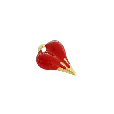 COLGANTE B/O ESMALTADO CORAZON DERRETIDO ROJO 15.2X21.5MM1