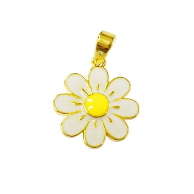 COLGANTE B/O MARGARITA ESMALTADA BLANCA1