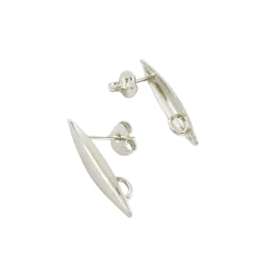 BASE ARO B/PLATA 925 PETALO LARGO 2OX6MM CON ARGOLLA SOLDADA