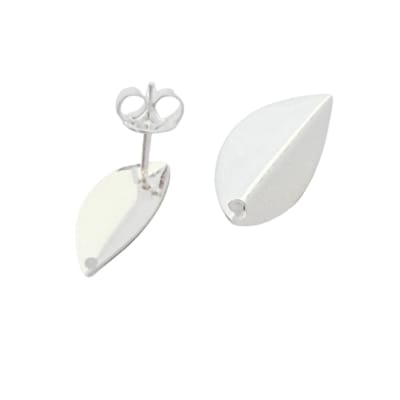 BASE DE ARO B/PLATA 925 PETALO DOBLADO 14X9MM CON AGUJERO 0.7MM1