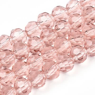CRISTAL AUSTRIACO POR TIRA SALMON OSCURO TRANSPARENTE 6MM