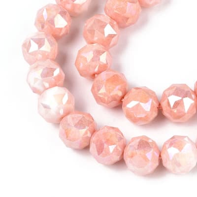 CRISTAL AUSTRIACO POR TIRA 9.5X10.2MM COLOR AB PLATEADO SALMON CLARO APROX. 55-57PCS