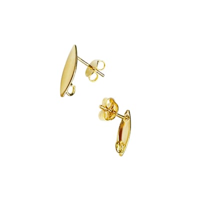 BASE DE ARO B/O HOJAS LISAS 3MLS 12.8X4.2MM GALVANIZADO1