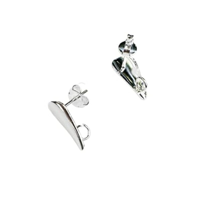 BASE DE ARO B/PLATA GOTA ALARGADA CONCAVA 3MLS 14.2X6.6MM GALVANIZADO