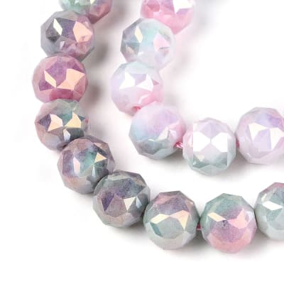 CRISTAL AUSTRIACO POR TIRA 9.5X10.2MM COLOR AB PLATEADO CARDO APROX. 55-57PCS