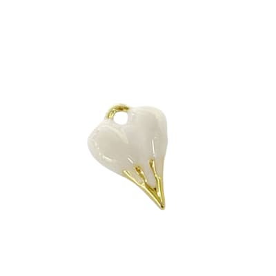 COLGANTE B/O ESMALTADO CORAZON DERRETIDO BLANCO 15.2X21.5MM1