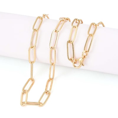 CADENA LISTA B/O 18K ESLABON DE CLIP 62CM