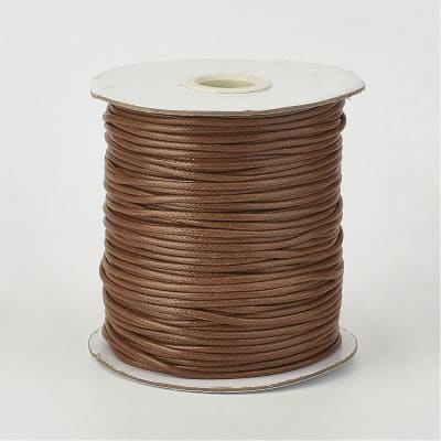 HILO DE POLIESTER ENCERADO 2MM PIEL DE SERPIENTE CAMELLO 80M1