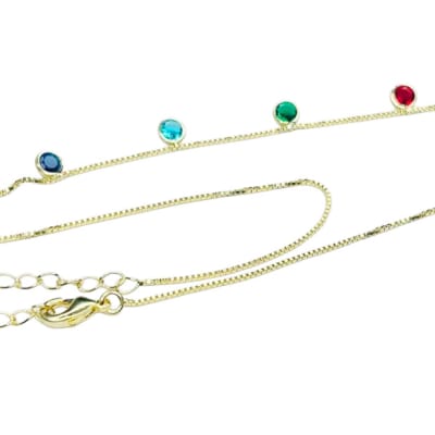 GARGANTILLA B/O 3MS VENECIANA CON PUNTOS DE LUZ DE COLORES 38CM+EXT.  GALVANIZADO1