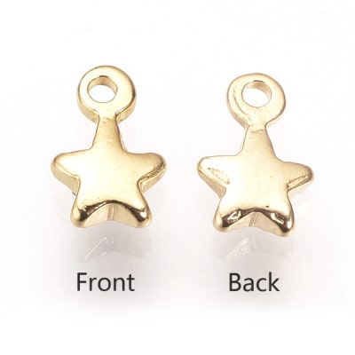 COLGANTE B/O MINI ESTRELLA INFLADA 7X4MM