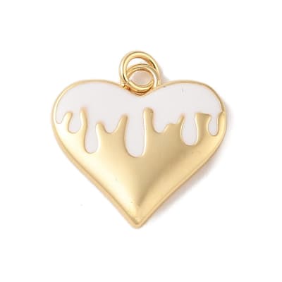 COLGANTE B/O CORAZON DERRETIDO BLANCO 19MM