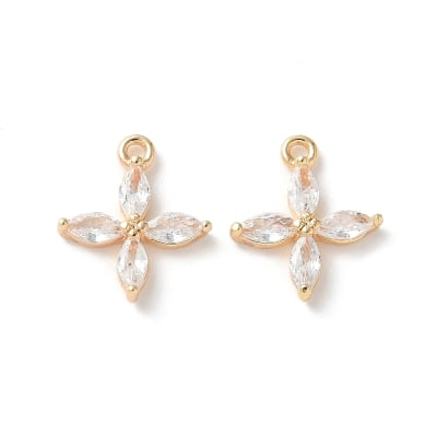 COLGANTE B/O FLOR DE ZIRCONES 12X10MM