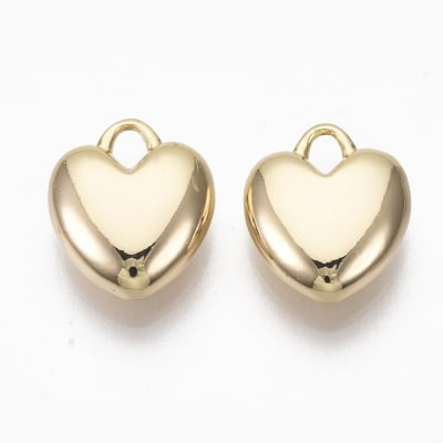 COLGANTE B/ORO CORAZON ENCANTO 10X12MM