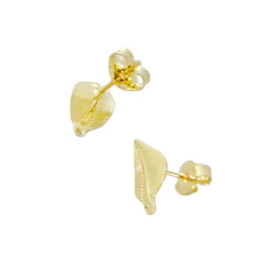 BASE ARO B/ORO 18K BRASILERO HOJITA TEXTURIZADA CONCAVA 11X9MM AGUJERO 0.7MM INCORPORADO EN LA PIEZA1