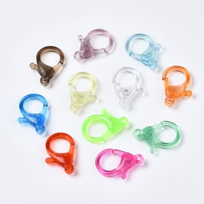 BROCHE LANGOSTA PLASTICO COLORES 25X18MM 12UND1