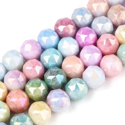 CRISTAL AUSTRIACO POR TIRA 9.5X10.2MM COLOR AB PLATEADO COLORIDO APROX. 55-57PCS