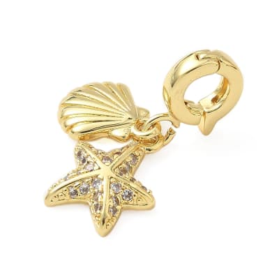 COLGANTE B/O CHARMS CHONCHA DE VIEIRA Y ESTRELLA CON ZIRCONES