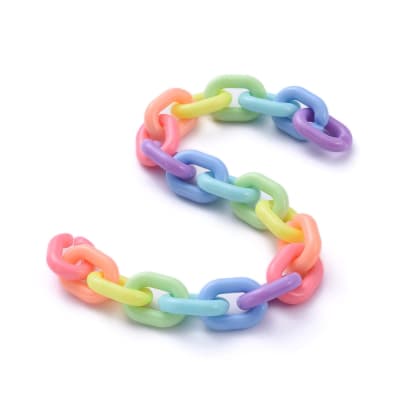 CADENA ACRILICA COLORIDA 19X14MM 1
